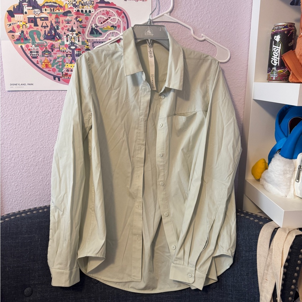 lululemon athletica Light Green Button Down Shirt